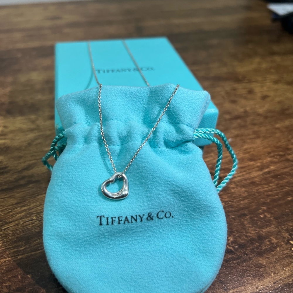 Tiffany & Co. Silver Open Heart Necklace